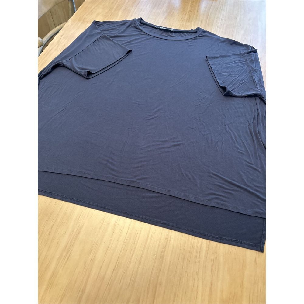 Zenana Womens Boxy Top‎ Blouse Gray Size 3X